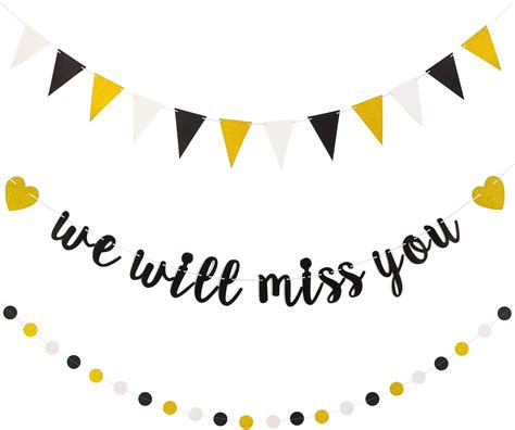 Buy 3 Pieces We Will Miss You Going Away Farewell Banner Decoration