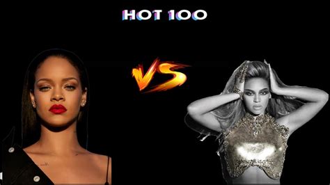 Beyoncé Vs Rihanna Hot 100 Chart History Battle Youtube
