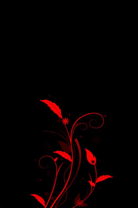 Red and black flower design. Red Flower Black Background - WallpaperSafari