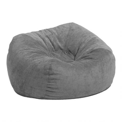 Lounge pug interalli, armchair bean bags are the ultimate comfort beanbags for your home. Gray Corduroy Bean Bag Chair | World Market