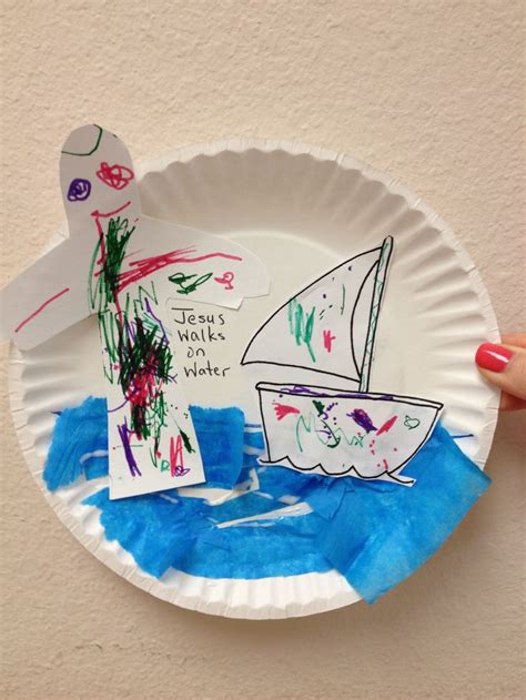 Jesus Walks On Water With 3 Yrs Old Childrens Church Crafts Water