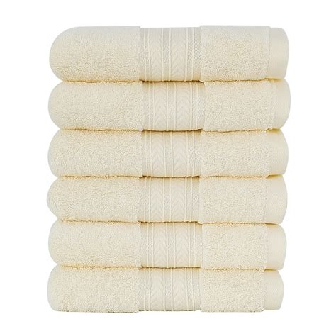 6 Pieces Luxury Hand Towels 100 Cotton Absorbent Bathroom Towels