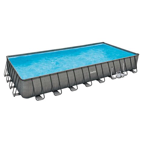 Summer Waves 32 X 16 X 52 Above Ground Rectangle Frame Pool Set