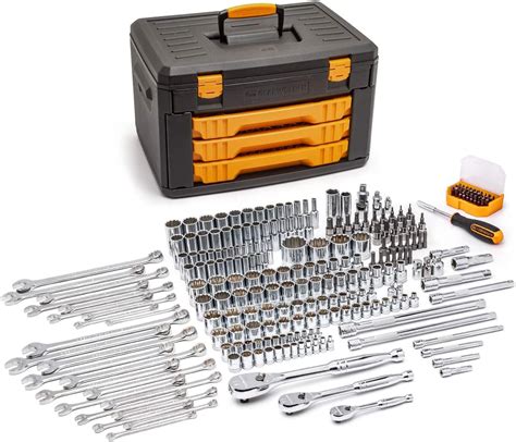 Gearwrench 243 Pc 12 Pt Mechanics Tool Set In 3 Drawer Storage Box