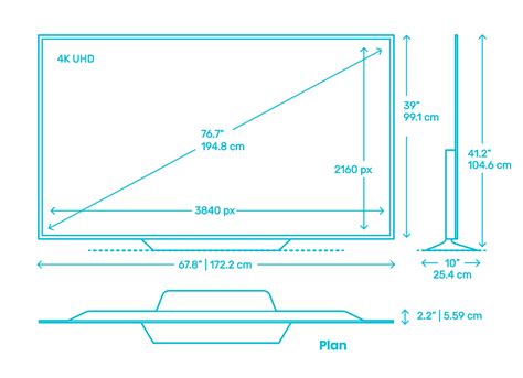 75 Inch Tv Dimensions With Drawings 55 Off