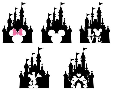 Mickey Mouse Svg Minnie Mouse Svg Disney Castle Clipart Etsy