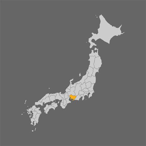 Aichi Prefecture Highlighted On The Map Of Japan 8295969 Vector Art At