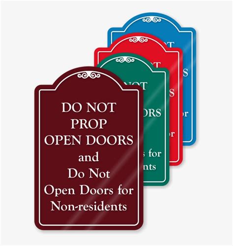 Download Keep Door Closed Signs Do Not Prop Door Open Signs Please