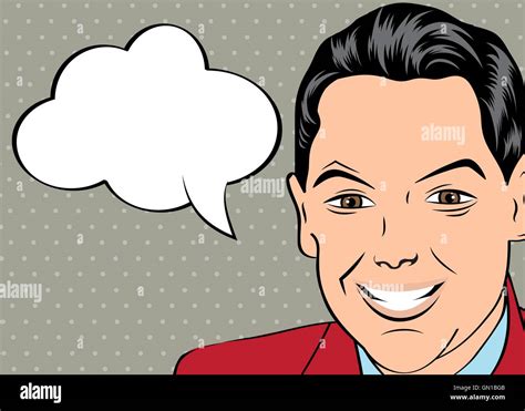 Smiling Businessman Pop Art Style Stock Vector Image And Art Alamy