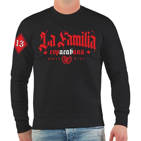 Männer Sweatshirt La Familia Fck Copacabana Worldwide Tshirt Shop