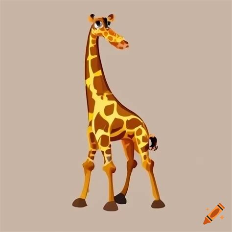 cartoon of a giraffe on craiyon