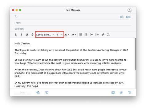 Select The Font Of Your Emails Spark Help Center