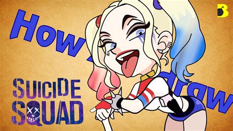 How To Draw Suicide Squad Harley Quinn Chibi Bumfun