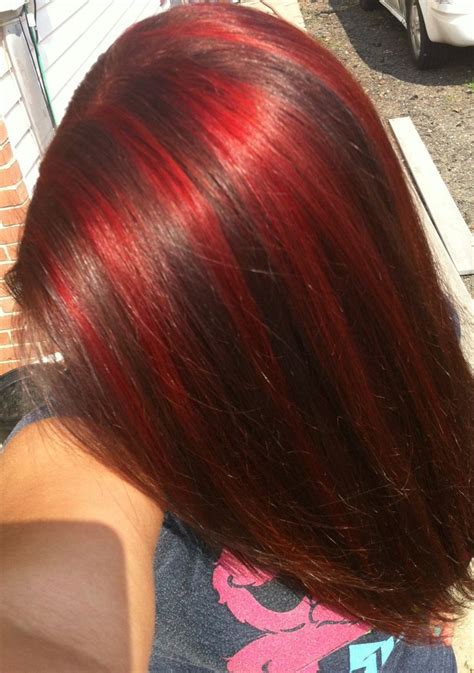 Read if you need brand new haircut ideas! Red highlights! Brown hair! Love! | Hair and makeup ...