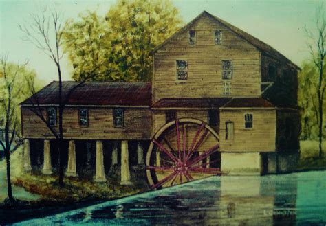 History Of A Painting Pigeon Forge Grist Mill
