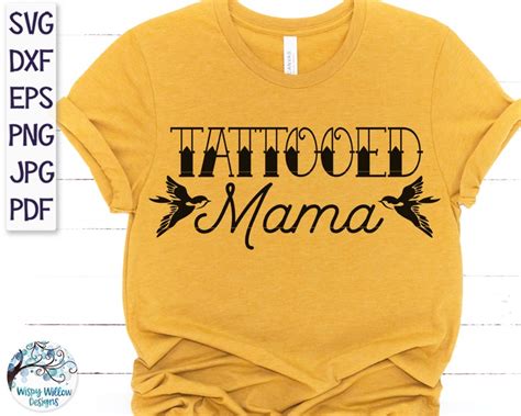 Tattooed Mama Svg Tattoo Mom Shirt Svg Mom Shirt Svg Mom Etsy
