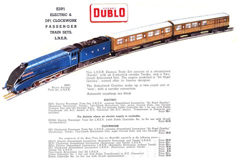 Filestreamlined Passenger Train Set Hornby Dublo Edp1 Dp1 1939