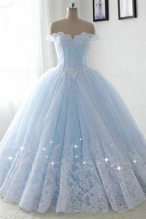 Ball Gown Lace Off The Shoulder Long Prom Dresses Formal Evening Gowns