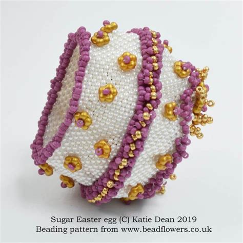Sugar Easter Egg Bead Pattern By Katie Dean Beadflowers Beading