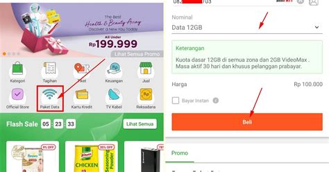 Cara Membeli Paket Data Internet di Tokopedia via Aplikasi