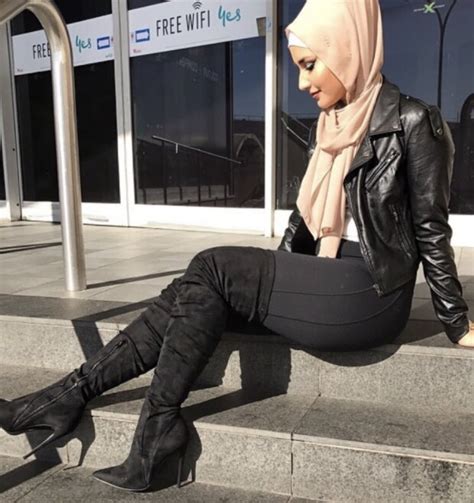 hot hijab woman in high heels ebsiba
