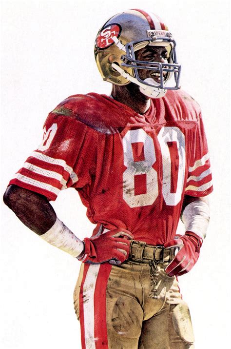 Portrait Of Sf 49ers Jerry Rice By Merv Corning Nfl Football Art Nfl Football 49ers San