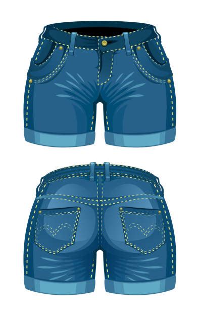 Ass Jean Shorts Background Illustrations Royalty Free Vector Graphics
