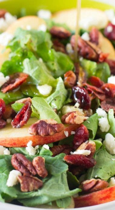 Apple Pecan And Feta Salad With Honey Apple Dressing Clean Eating