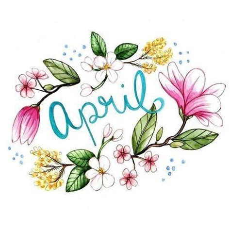 Hello Welcome April Quotes With Floral Bullet Journal Inspiration