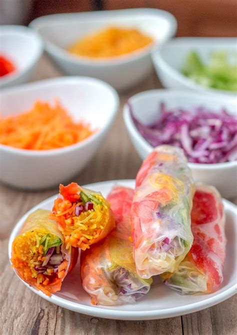 Eat The Rainbow Spring Rolls Oh The Things Well Make