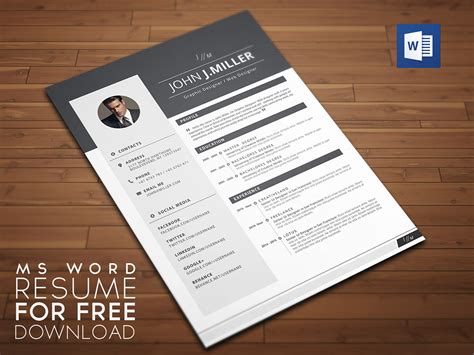 Create and download your professional resume in less than 5 minutes. FREE MS WORD RESUME on Behance