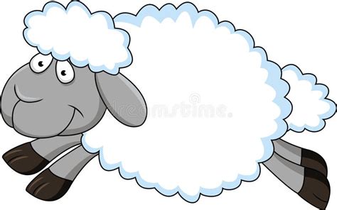 Funny Sheep Cartoon Stock Vector Illustration Of Black 23691387