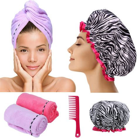 Microfiber Hair Towel Turban Wrap Pc Head Wraps For Women Bundled