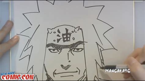 Masashi Kishimoto Drawing Jiraiya From Naruto Youtube