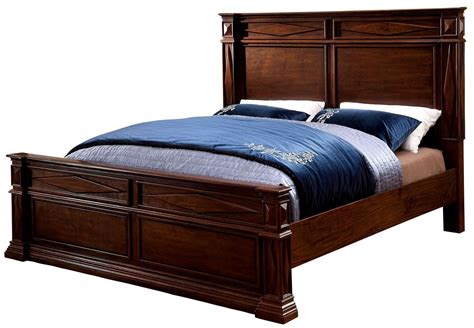 Gayle Cherry King Panel Bed From Furniture Of America Coleman Furniture