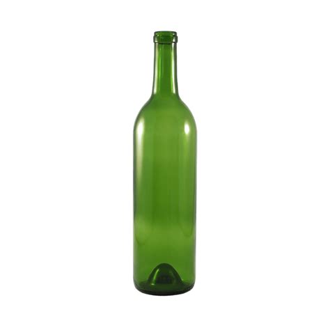 750 ml Champagne Green Glass Bordeaux Wine Bottle - Cork | Kaufman ...