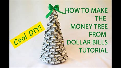 Money Tree Dollars Bills Craft Tutorial Diy T Decoration Youtube