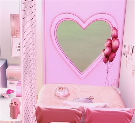 Pink Heart Y2k Room💕 Thanks To All The Cc Sims 4