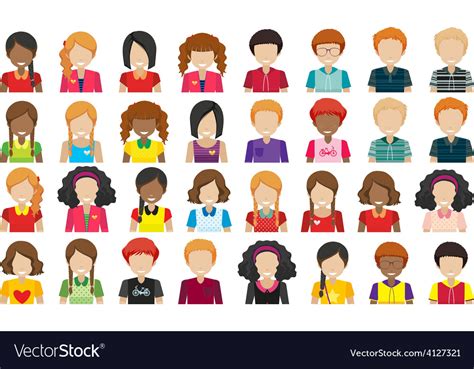 Group People Without Faces Royalty Free Vector Image