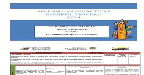 Secuencia Tercer Grado Español Pdf Document