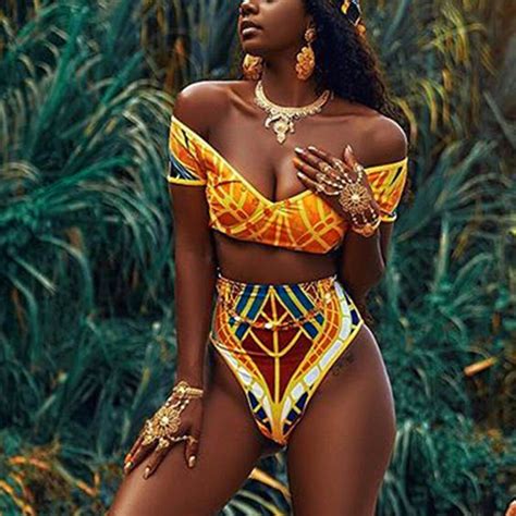 Monokini Beachwear Bikini Set Delicate Swimsuit Orevaa African Clothing