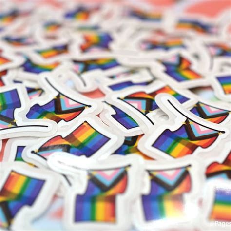 Bulk Mini Progressive Pride Flag Stickers Wholesale Lgbtq Etsy