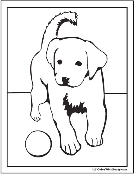 Drawing Pages Kids Black Labrador Retriever Coloring Page Yellow