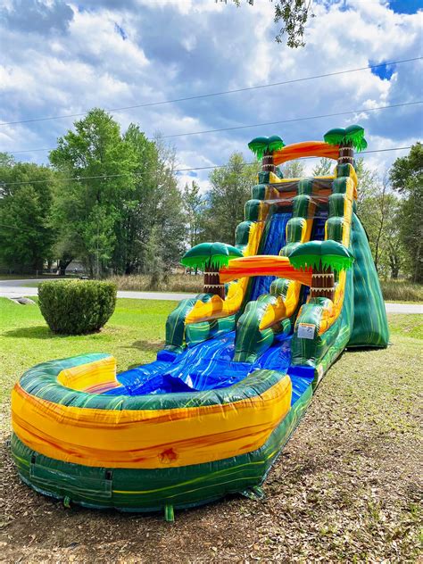 20ft Cali Palms Water Slide With Pool Rebound Party Rentals