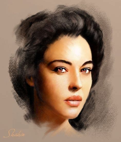 Monica Bellucci By Shahin Portrait Drawing Portrait Art Caricature