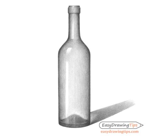 How To Draw A Bottle Step By Step Line And Shading Easydrawingtips