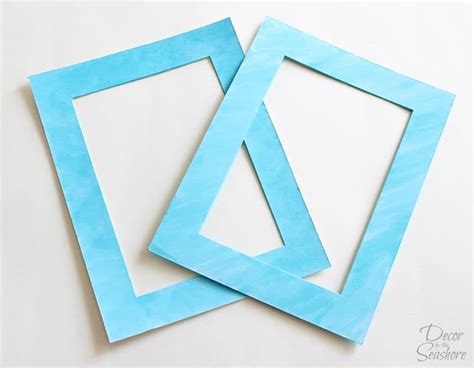 A picture (a photo or print, drawing, etc.) is placed beneath it, with the cutout framing it. DIY Watercolor Picture Frame Mat | How to Watercolor a Frame Mat