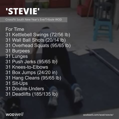 Stevie Workout Crossfit South New Years Evetribute Wod Wodwell