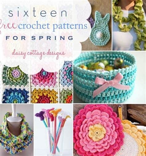 18 Crochet Applique Patterns Daisy Cottage Designs