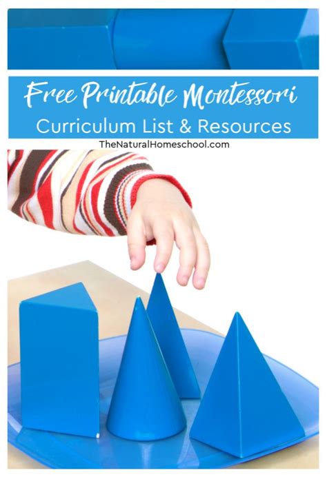 The Best Free Montessori Curriculum List Printable Preschool